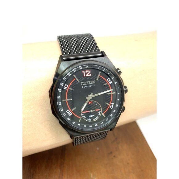 Citizen Men's Watch CX0005-78E Connected Bluetooth Mesh Band 42mm Black Steel - Picture 12 of 15